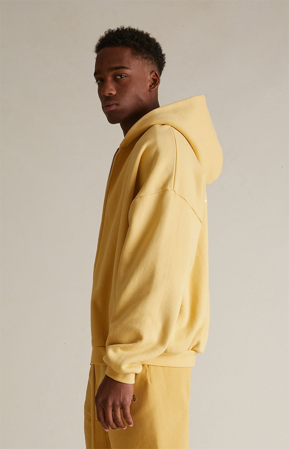 Essentials Heavy Full Zip Up Hoodie “Amber” – תמונה 4