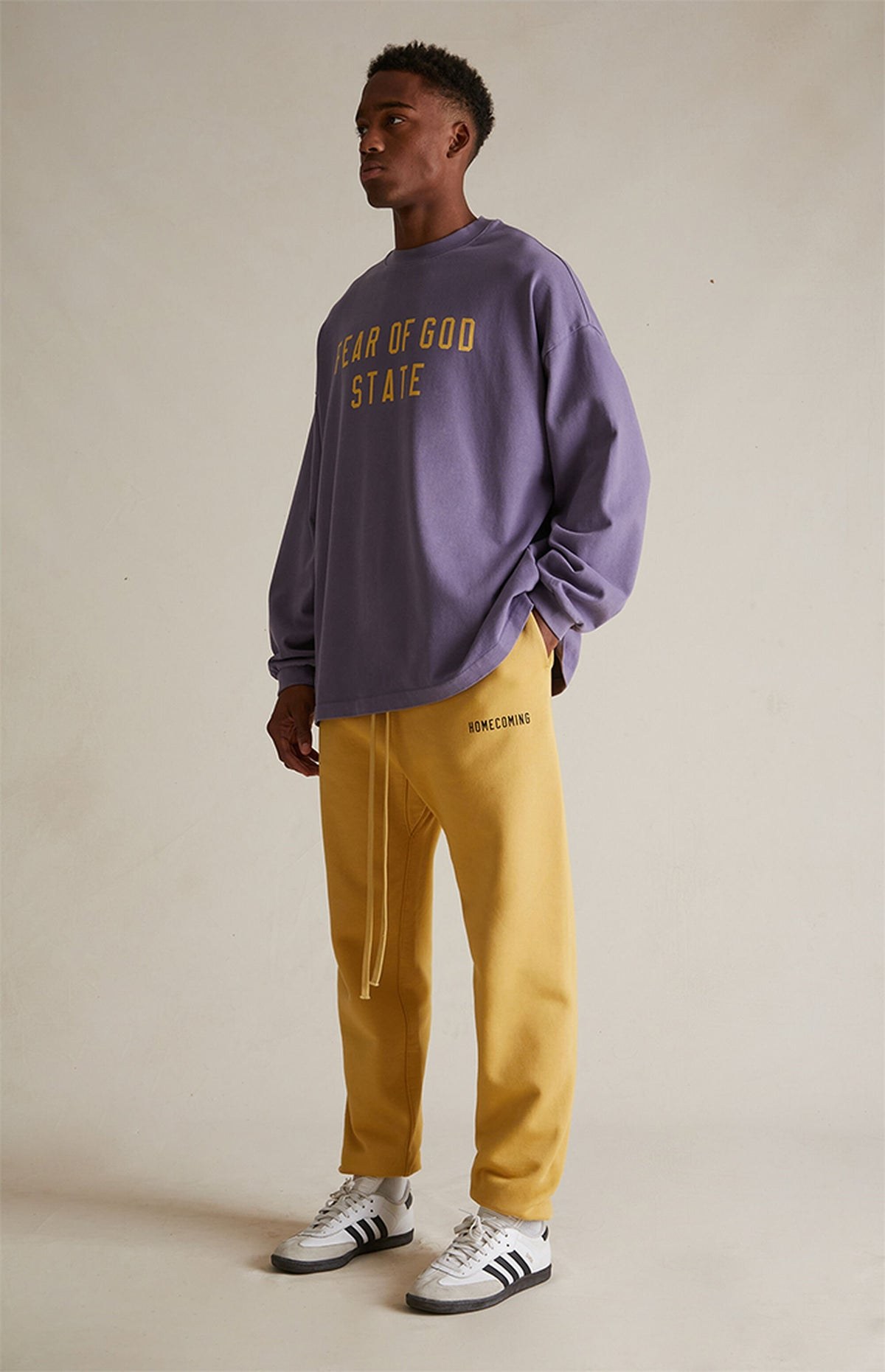 Essentials Heavy Long Sleeve T Shirt “Lavender” (FW24) – תמונה 6