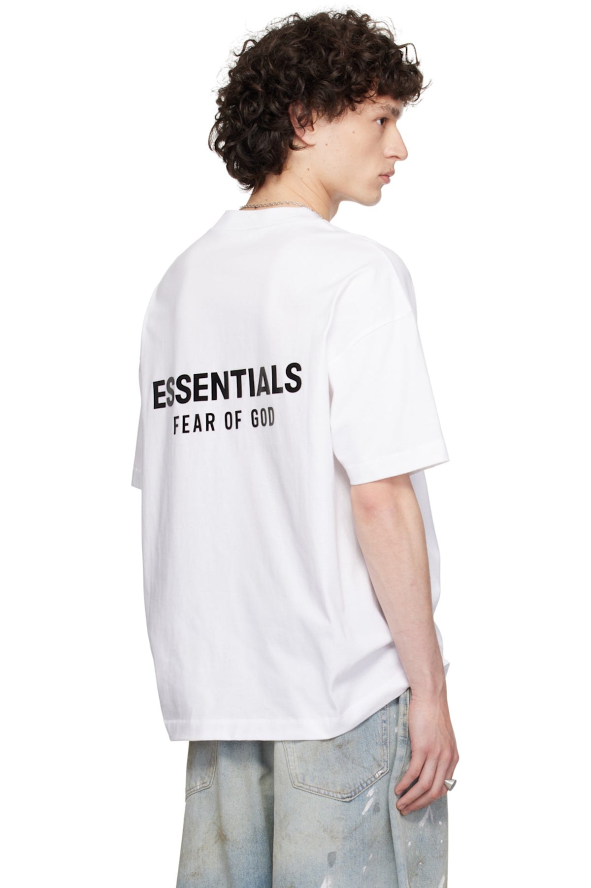 Essentials T Shirt “Bright White” (FW25) – תמונה 4