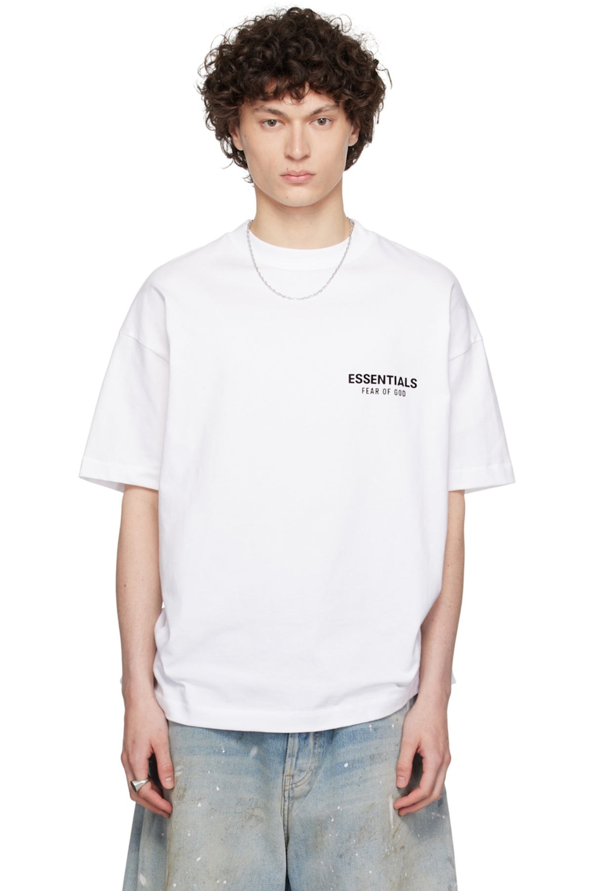 Essentials T Shirt “Bright White” (FW25) – תמונה 7