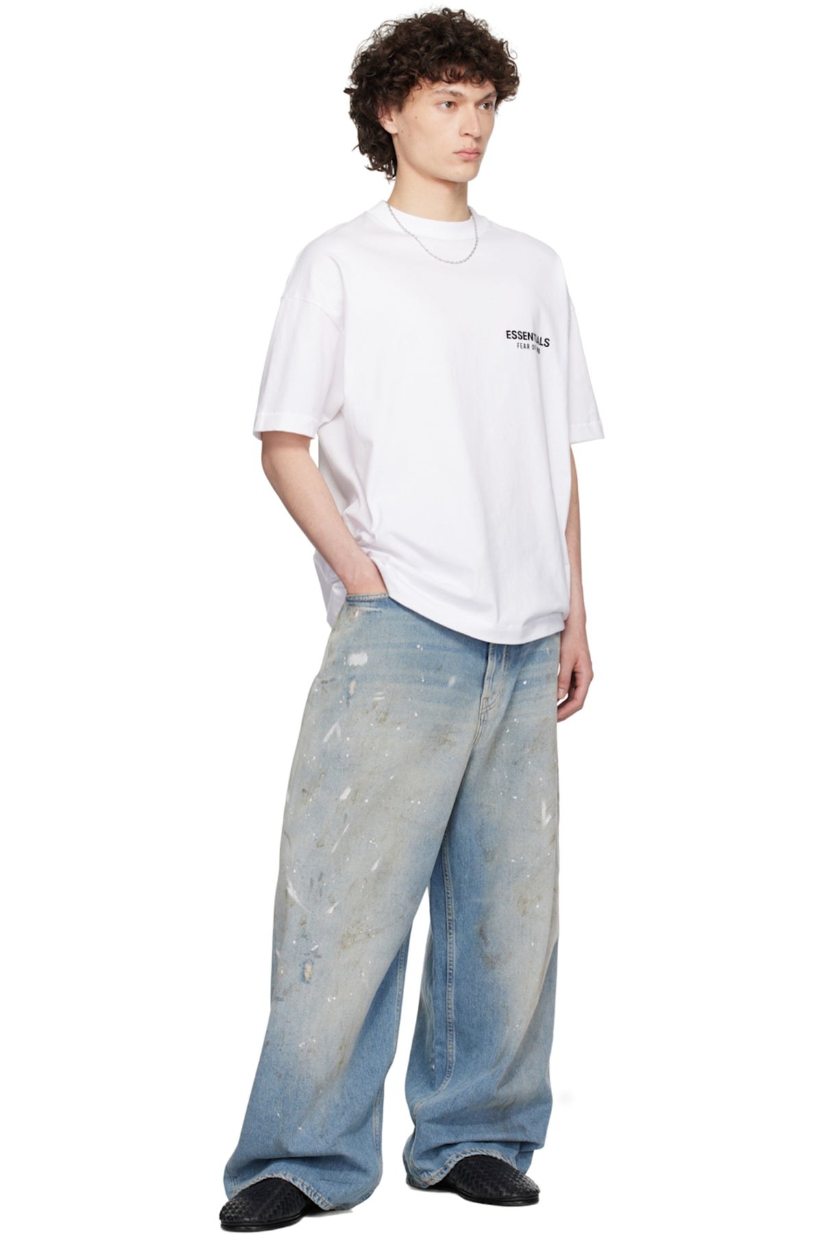 Essentials T Shirt “Bright White” (FW25) – תמונה 8