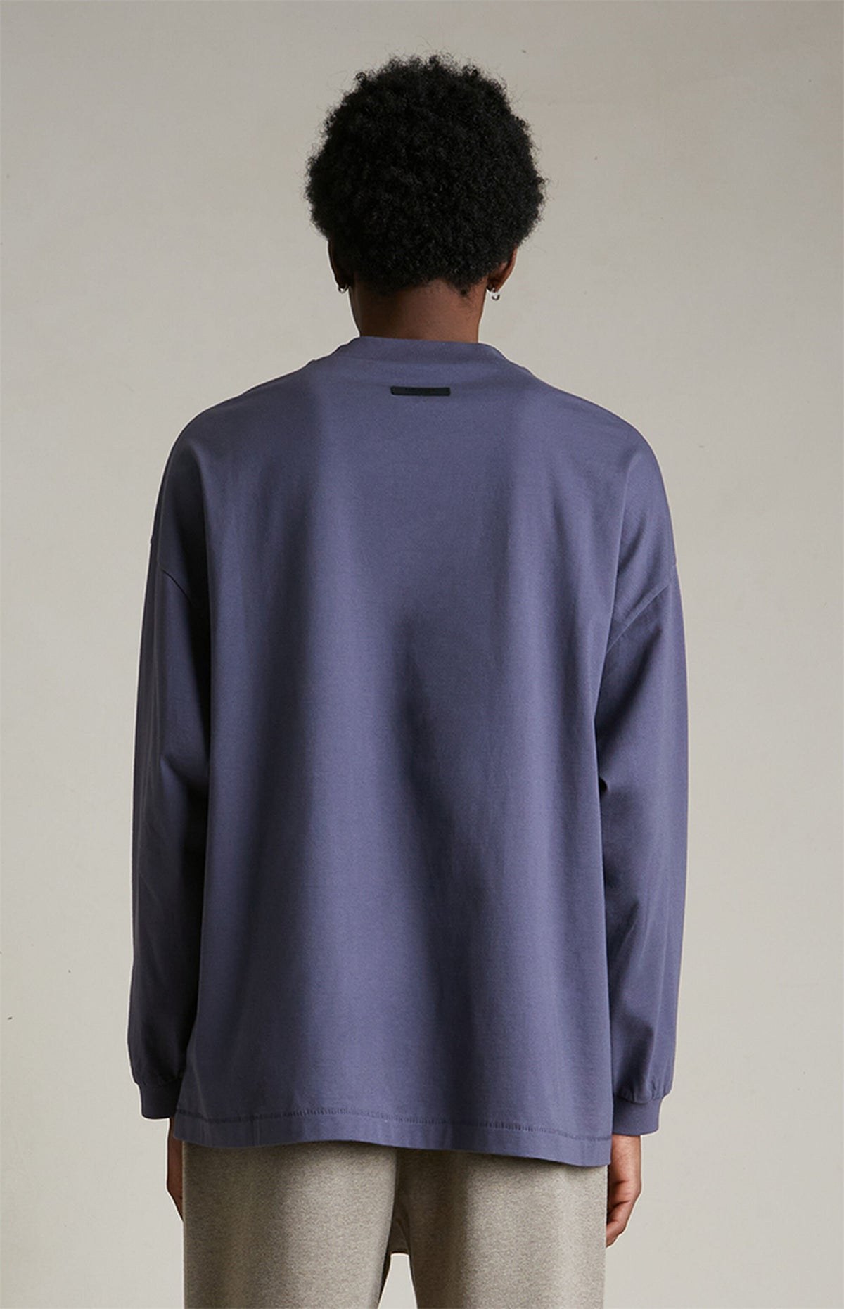 Essentials Long Sleeve T Shirt “Marine” (FW24) – תמונה 4